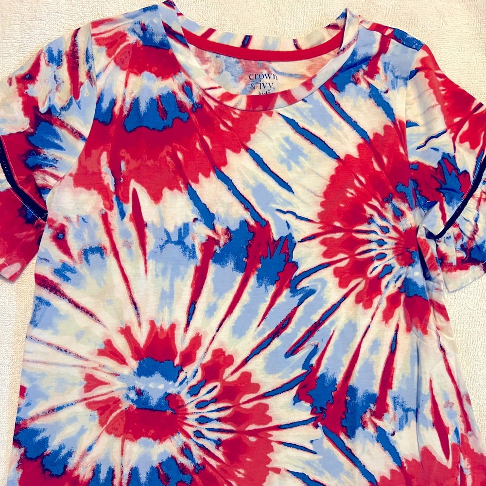 Colorful Tie-Dye girls Top